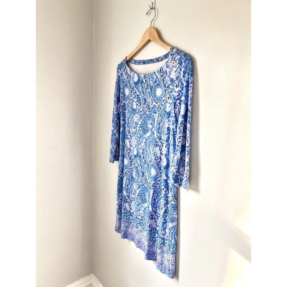 Lilly Pulitzer Sophie Sun Dress Beach Vacation UPF50+ Floral Paisley Women Sz M - Picture 3 of 8
